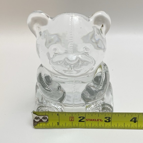 Partylite Vintage Teddy Bear Votive Tea Light Figurine Glass Candle Holder‎ - Picture 8 of 9